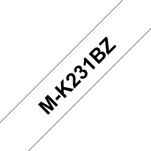 Brother MK231BZ Cinta No Laminada Generica de Etiquetas - Texto negro sobre fond