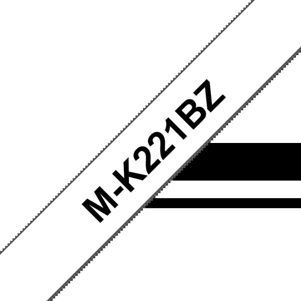 Brother MK221BZ Cinta No Laminada Generica de Etiquetas - Texto negro sobre fond