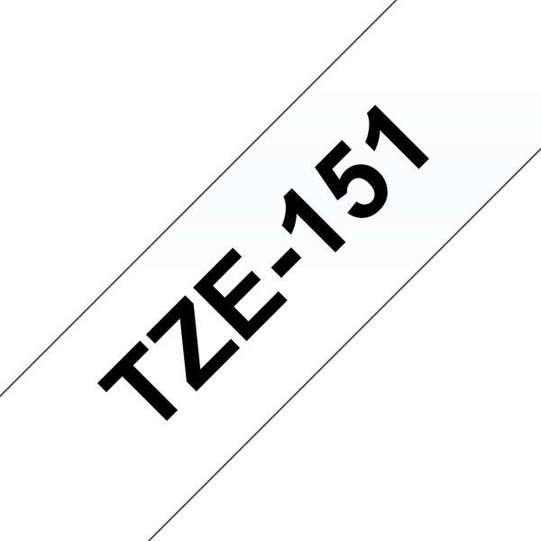 Brother TZe151 Cinta Laminada Generica de Etiquetas - Texto negro sobre fondo tr