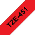 Brother TZe451 Cinta Laminada Generica de Etiquetas - Texto negro sobre fondo ro