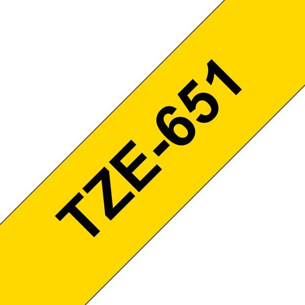 Brother TZe651 Cinta Laminada Generica de Etiquetas - Texto negro sobre fondo am