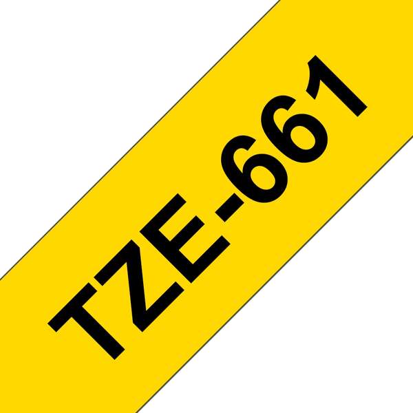 Brother TZe661 Cinta Laminada Generica de Etiquetas - Texto negro sobre fondo am