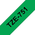 Brother TZe751 Cinta Laminada Generica de Etiquetas - Texto negro sobre fondo ve