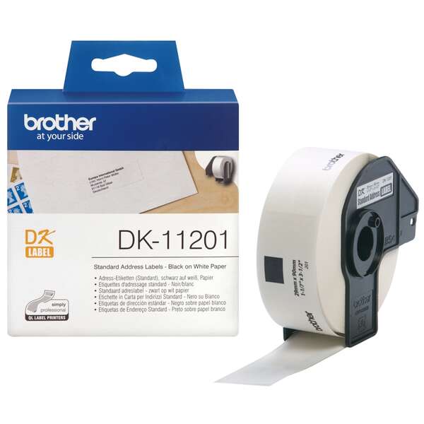 Brother DK11201 - Etiquetas Originales Precortadas de Direccion - 29x90 mm - 400