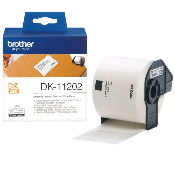 Brother DK11202 - Etiquetas Originales Precortadas para Envios - 62x100 mm - 300