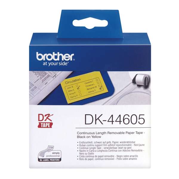 Brother DK44605 - Etiquetas Removibles Originales de Tamaño personalizado - Anch