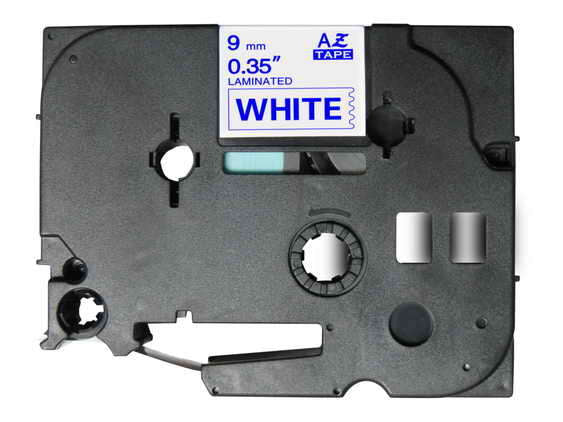 Brother TZe223 Cinta Laminada Generica de Etiquetas - Texto azul sobre fondo bla