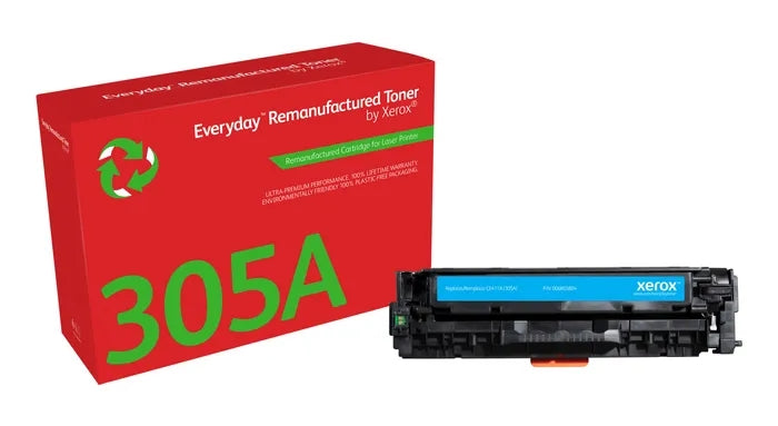 Xerox Everyday HP CE411A Cyan Cartucho de Toner Remanufacturado - Reemplaza 305A
