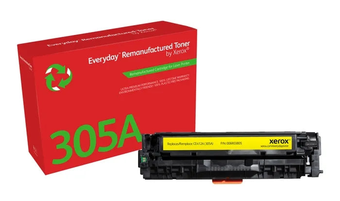 Xerox Everyday HP CE412A Amarillo Cartucho de Toner Remanufacturado - Reemplaza 305A