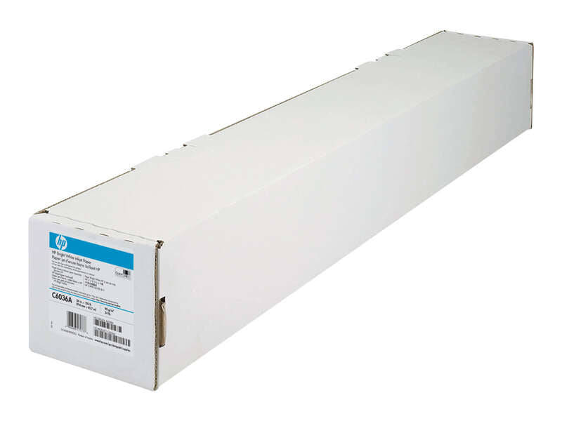 HP Bobina de Papel para Plotter - Blanco Brillante para Inyeccion de Tinta - 914mm x 45.7m - 90gr