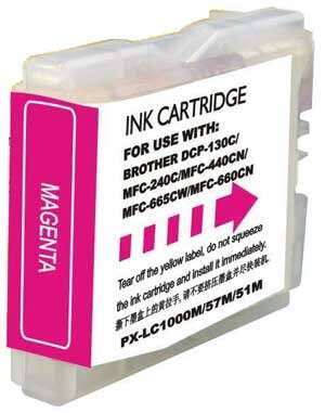 Brother LC1000XL/LC970XL Magenta Cartucho de Tinta Generico - Reemplaza LC1000M/