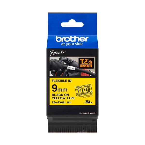 Brother TZeFX621 Cinta Laminada Flexible Original de Etiquetas - Texto negro sob