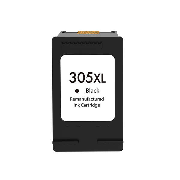 Remanufacturado HP 305XL Negro Cartucho de Tinta - Muestra Nivel de Tinta - Reemplaza 3YM62AE/3YM61AE