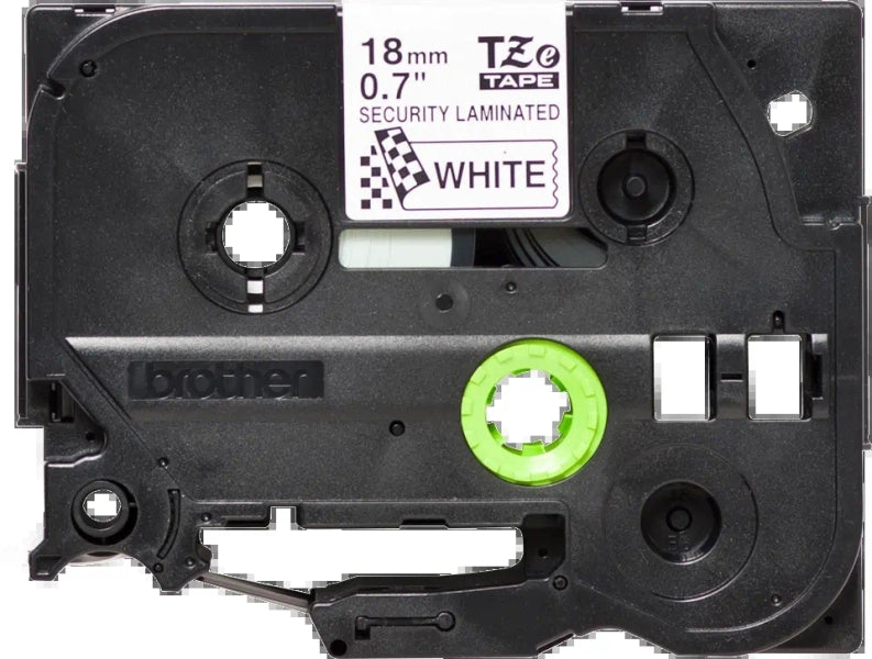 Brother TZeSE4 Cinta Laminada de Seguridad Original de Etiquetas - Texto negro s