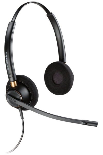 HP Poly EncorePro 520 Auriculares con Microfono - Conexion QD - Cancelacion de Ruido - Almohadillas Acolchadas - Color Negro