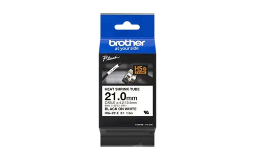 Brother HSe251E Cinta Tubo Termorretractil Original de Etiquetas para Cables - T