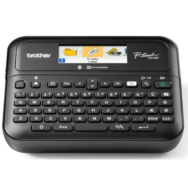 Brother P-Touch D610BT Rotuladora Electronica - Pantalla LCD a Color - Ancho Max