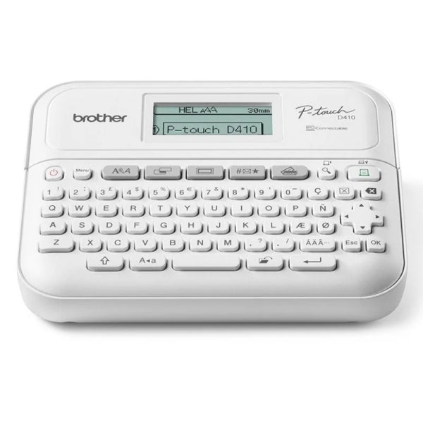 Brother P-Touch D410 Rotuladora Electronica - Con Conexion a PC - Pantalla LCD -