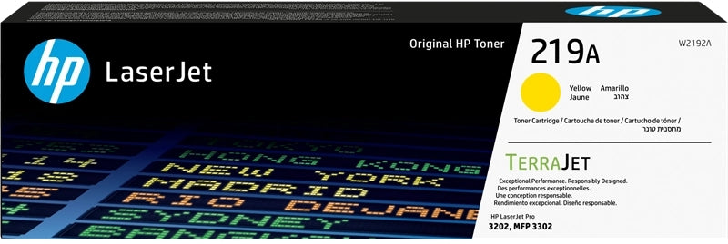 HP W2192A Amarillo Cartucho de Toner Original - 219A
