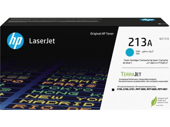HP W2131A Cyan Cartucho de Toner Original - 213A