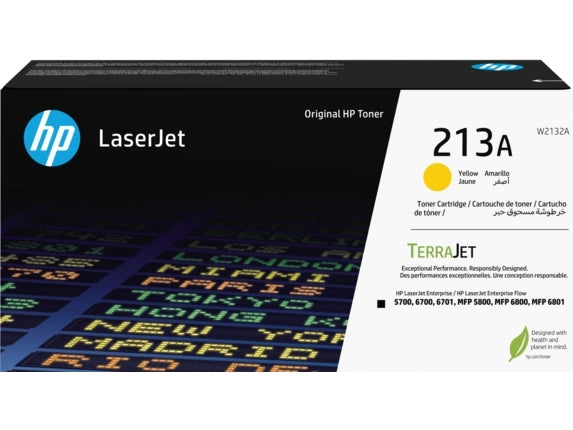 HP W2132A Amarillo Cartucho de Toner Original - 213A