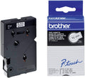 Brother TC201 Cinta Laminada Original para Rotuladora - Texto Negro sobre Fondo 