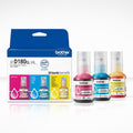 Brother BTD180CLVAL Pack de 3 Botellas de Tinta Original Cyan, Magenta y Amarill