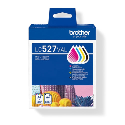 Brother LC527 Pack de 4 Cartuchos de Tinta Originales - LC527VAL