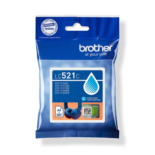 Brother LC521 Cyan Cartucho de Tinta Original - LC521C