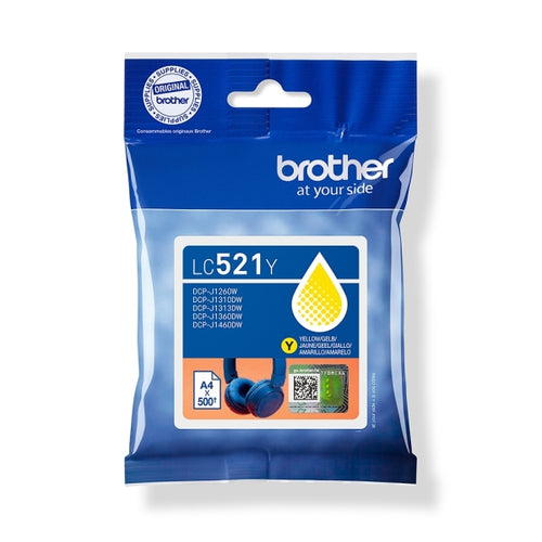Brother LC521 Amarillo Cartucho de Tinta Original - LC521Y