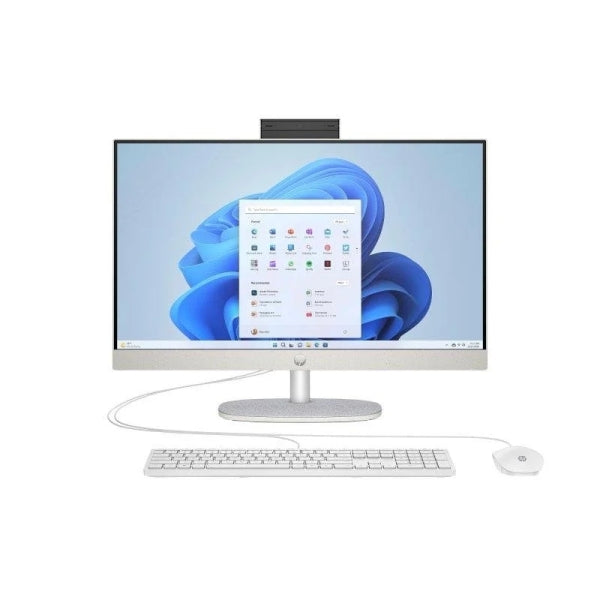 HP 24-CR0075NS All-in-One Intel Core i3-1315U - 8GB DDR5 - 512GB SSD - 23.8" FHD - Windos 11 Home - Color Blanco + Teclado QWERTY (ES) y Raton