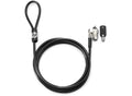 HP Nano Keyed Cable Antirrobo - Ranura Nano - Cable de Acero Galvanizado 1.83m Revestido en Vinilo - Cabezal Giratorio - Facil de Instalar y Compatible con Equipos HP con Ranura Nano - Color Negro