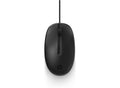 HP 125 Raton USB - Sensor Optico 1200 DPI - Diseño Ambidiestro Ergonomico - 3 Botones con Rueda de Desplazamiento - Color Negro
