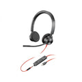 HP Poly Blackwire 3225 Auriculares con Microfono - USB + Jack 3.5mm - Controles en Cable - Adaptador USB-C/A - Color Negro