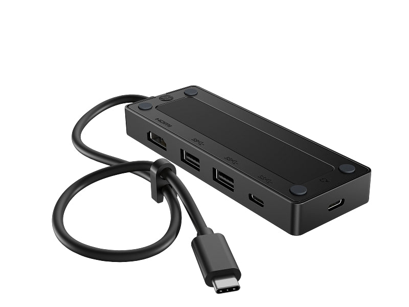 HP Travel Hub G3 Hub Multipuerto USB-C 5 en 1 – HDMI 4K 60Hz – 2x USB A 10Gbps – 2x USB C Datos + Power Delivery hasta 65W  – Diseño Compacto para Viaje